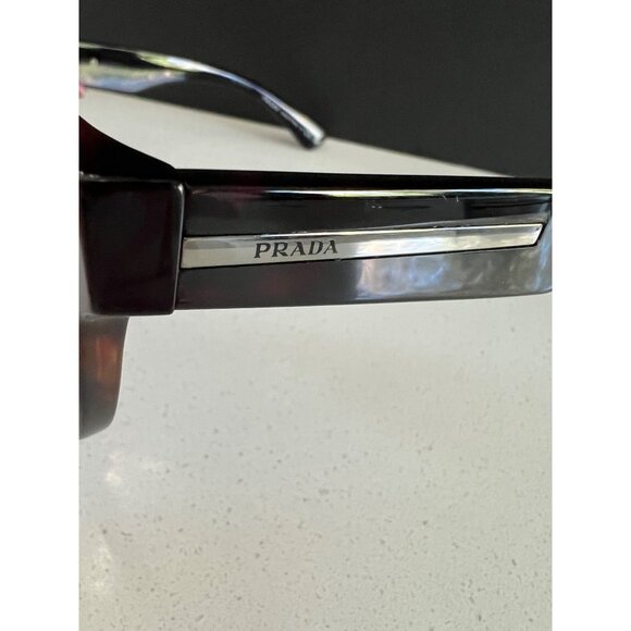 Prada PR A04S are bold brown tortoise square sunglasses - Picture 3 of 14